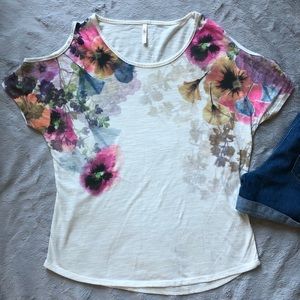 Next white floral cold shoulder top